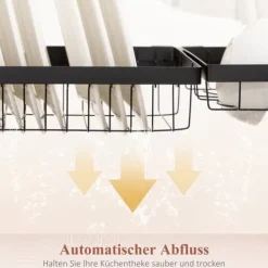 Diskställ & Torkställ-Diskställ för torkning, 93x30x52,5 cm, svart