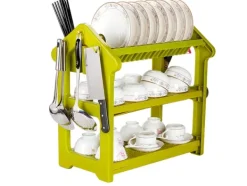 Diskställ med Tre Nivåer - Diskställ med avrinning