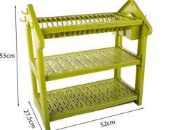 Diskställ med Tre Nivåer - Diskställ med avrinning