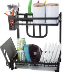 Diskställ med Två Nivåer - Diskställ med avrinning