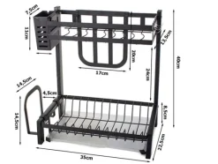Diskställ med Två Nivåer - Diskställ med avrinning