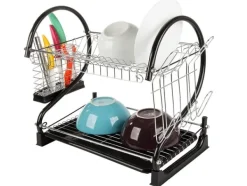 Diskställ & Torkställ-Diskställ med Två Nivåer - Diskställ med avrinning