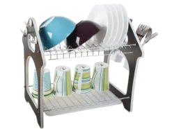 Diskställ & Torkställ-Diskställ med Två Nivåer - Diskställ med avrinning