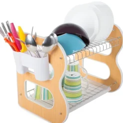 Diskställ med Två Nivåer - Diskställ med avrinning