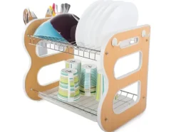 Diskställ med Två Nivåer - Diskställ med avrinning