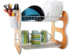 Diskställ med Två Nivåer - Diskställ med avrinning