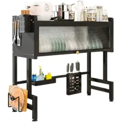 Diskställ, Över-Disksdesign, Fällbar Topp,svart, 2-nivå