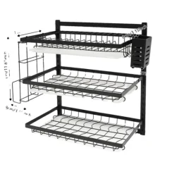 Diskställ, Väggmonterat, Platsbesparande Design,Svart