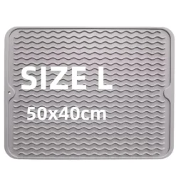 Mattor & Galler Till Diskhoar-Diskställsmatta, Värmebeständig, Halkfri Design,Gary 50x40cm, Storlek M eller L-b