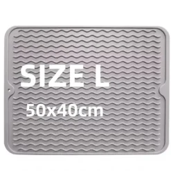 Mattor & Galler Till Diskhoar-Diskställsmatta, Värmebeständig, Halkfri Design,Gary 50x40cm, Storlek M eller L-b