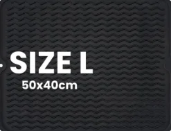 Diskställsmatta, Värmebeständig, Halkfri Design,Svart 50x40cm, Storlek M eller L