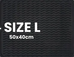 Diskställsmatta, Värmebeständig, Halkfri Design,Svart 50x40cm, Storlek M eller L