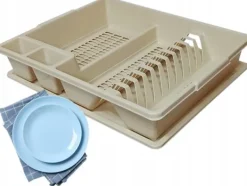 Disktorkställ med avlopp - BEIGE Bentom