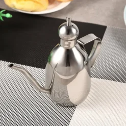 Dispenser för olivolja i rostfritt stål - 0,35L flaska för köksbruk