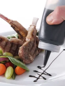 Dispenserbehållare för kalla såser 0,7l. röd - Hendi 557914