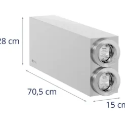Dispensermatare för engångsmuggar med 2 st stålautomater, 81 - 89 mm