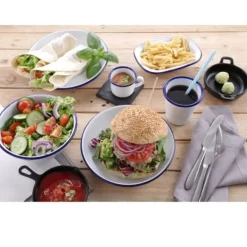 Djup emaljerad platta, vit, diameter. 220 mm Hendi 621264