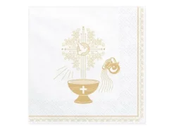 Dopservetter, 33x33cm, guld (1 förpackning / 20 st.)