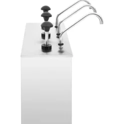 Dressingbehållare i rostfritt stål med pump - 3 x 3,5 L | Färg: Silver | Storlek: 3 x 3,5 L