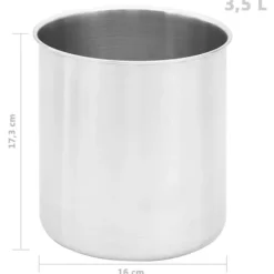 Dressingbehållare i rostfritt stål med pump - 3 x 3,5 L | Färg: Silver | Storlek: 3 x 3,5 L