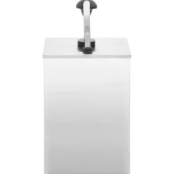 Dressingbehållare i rostfritt stål med pump - 3,5 L kapacitet | Färg: Råstål | Storlek: Standard