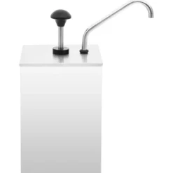 Dressingbehållare i rostfritt stål med pump - 3,5 L kapacitet | Färg: Råstål | Storlek: Standard