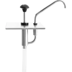 Dressingbehållare i rostfritt stål med pump - 3,5 L kapacitet | Färg: Råstål | Storlek: Standard