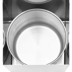 Dressingbehållare i rostfritt stål med pump - 3,5 L kapacitet | Färg: Råstål | Storlek: Standard