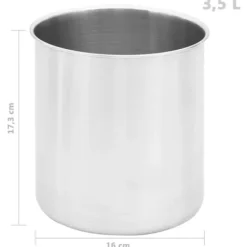 Dressingbehållare i rostfritt stål med pump - 3,5 L kapacitet | Färg: Råstål | Storlek: Standard