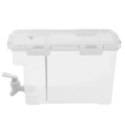 Dryckesautomater-Dryck- och vattendispenser - Dubbeltank 3,5 l - Kran & avdelare - För kylskåp - Vit