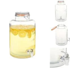 Dryckesautomater-Dryckesautomater - Living Glasbehållare XXL med tappkran transparent 8 L