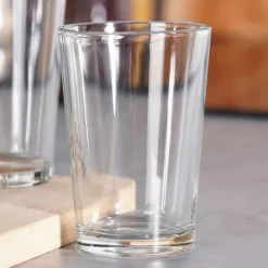 Dryckesautomater-Dryckesburk med kran och guldfärgat stativ 4,2 l + 12 glas 200 ml