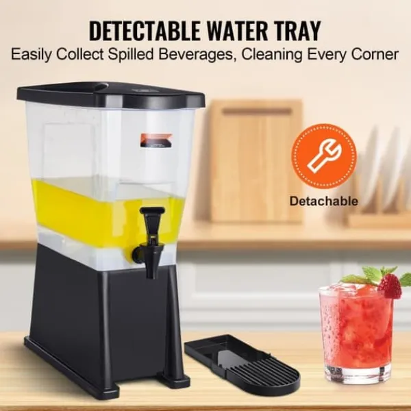 Dryckesdispenser 3 gallon, plast med tapplock, fest, juice, iste, citronläsk, vatten, perfekt för evenemang