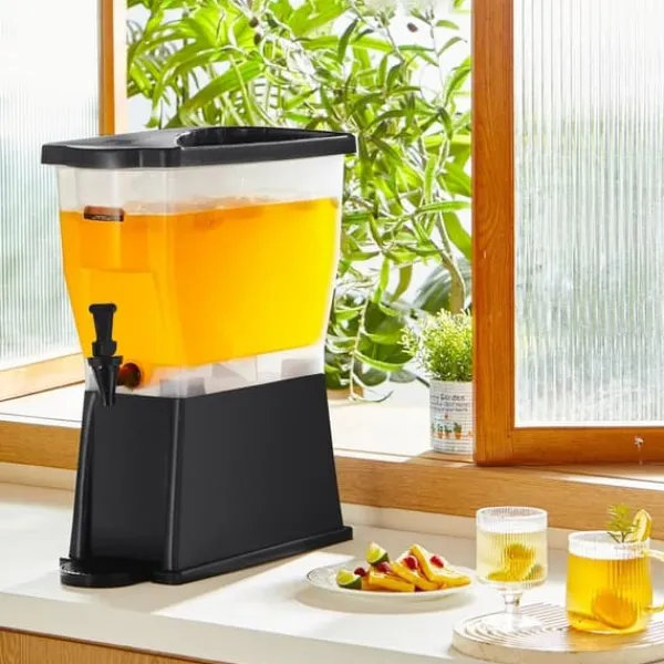 Dryckesdispenser 3 gallon, plast med tapplock, fest, juice, iste, citronläsk, vatten, perfekt för evenemang