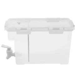 Dryckesdispenser - Vattendispenser för kylskåp 3,5 L - Dubbel behållare - Kran - Avdelare - Vit