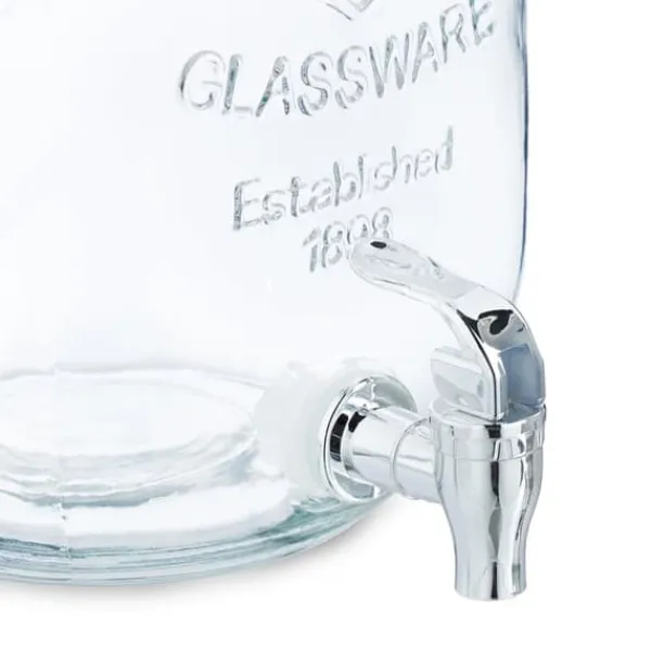 Dryckesdispenser Set, 26x13.5x19.5 cm, Transparent, Silver