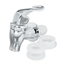 Dryckesdispenser Set, 26x13.5x19.5 cm, Transparent, Silver