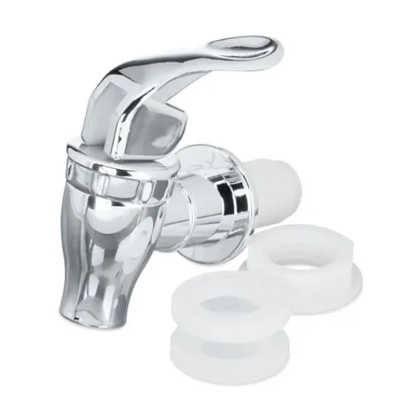 Dryckesdispenser Set, 26x13.5x19.5 cm, Transparent, Silver