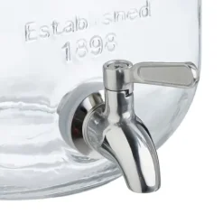 Dryckesdispenser set, 25x15x22 cm, Klar, Silver