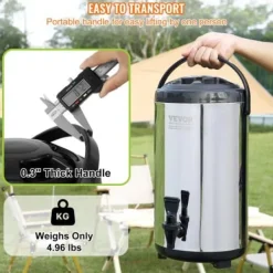 Dryckesautomater-Dryckesdispenser, 24x47,5 cm, rostfritt stål, isolerad