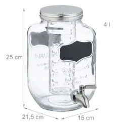 Dryckesautomater-Dryckesdispenser, 25x15x21.5 cm, Klar