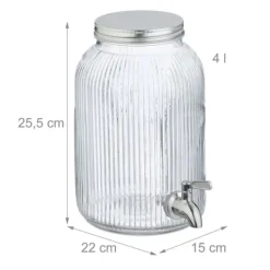 Dryckesdispenser, 25.5x15x22 cm, Klar