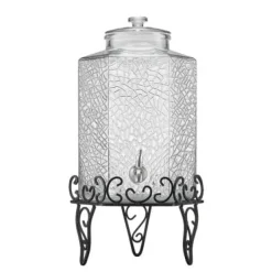 Dryckesdispenser, 40x21x21 cm, 10L, Glas, Transparent, Metallställ