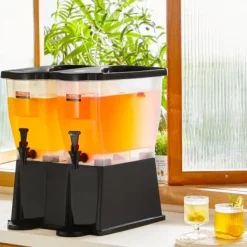 Dryckesdispenser, 45x41,5x53 cm, plast, med ställning och tappkran