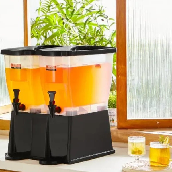 Dryckesdispenser, 45x41,5x53 cm, plast, med ställning och tappkran