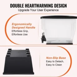 Dryckesdispenser, 45x41,5x53 cm, plast, med ställning och tappkran