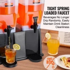 Dryckesdispenser, 45x41,5x53 cm, plast, med ställning och tappkran