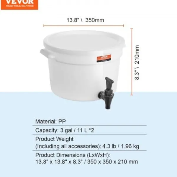 Dryckesdispenser, 35x35x21 cm, Plast