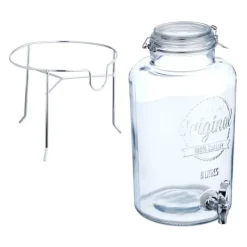 Dryckesautomater-Dryckesdispenser, 48x21x27 cm, Transparent, Silver