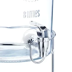 Dryckesautomater-Dryckesdispenser, 48x21x27 cm, Transparent, Silver